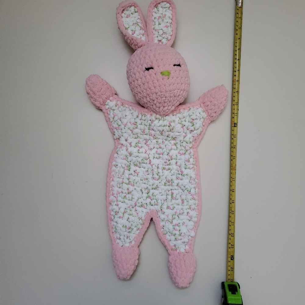 Handmade Crochet Flat Bunny Rabbit - Picture 2 of 3